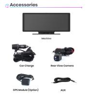 Junsun Cámara de salpicadero inalámbrica Carplay y Android Auto con cámara trasera, DVR, navegación, grabadora de video HD para el tablero de BMW Audi VW - details 21