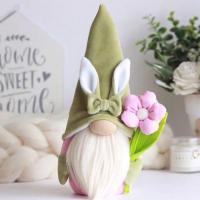 Muñeco De Pascua Sin Cara Con Pato Y Flores Muñeco De Tela Hecho a Mano Decoración Reutilizable Para El Hogar Regalo Para Niños Estilo Pastoral - details 3