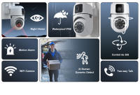 Cámara PTZ IP 8MP HD Exterior Doble Lente Wifi Vigilancia Seguridad AI Seguimiento Automático Monitorización Video Impermeable - details 2
