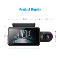 Cámara De Grabación Para Coche USB 2.0 DVR Dash Recorder HD 1080P Dual Camera Con G-Sensor Pantalla Táctil De 3 Pulgadas - details 14