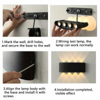 Luz De Pared LED De Aluminio Impermeable 110V 220V Para Exterior Y Dormitorio Iluminación Moderna Para Jardín Y Interior - details 1