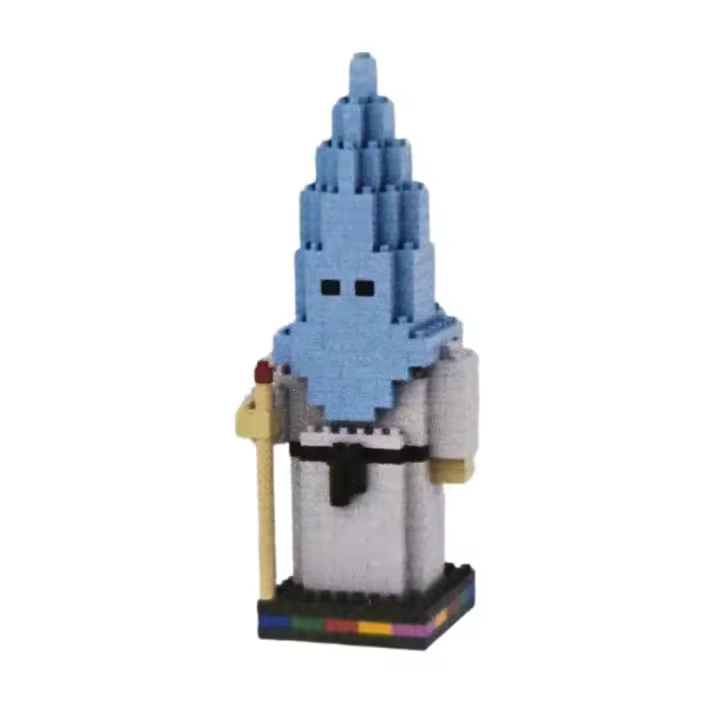 Pixo Nazareno con capirote azul claro y túnica blanca 342 piezas - bloques de construcción NZSC15 - 1