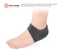Protector De Talón De Silicona Gel Para Alivio Del Dolor De Fascitis Plantar Y Roturas De La Piel De Los Dedos Del Pie Almohadillas De Talón Cómodas Y Transpirables Para El Cuidado De Los Pies - details 4