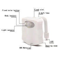 Luz Nocturna LED De Sensing Infrarrojo Mini Kawayi Para Baño Con 16/8 Colores Cambiantes Sensibilidad De Movimiento Decorativa Para El Hogar - details 6