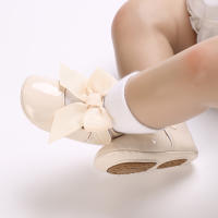 Zapatos De Princesa Para Bebé Niña En Lace Blanca Mocasines Con Lazo Y Borde Antideslizante De Goma Primera Calzado Para Caminar - details 148