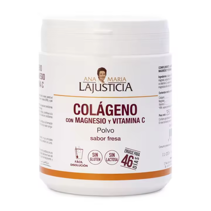 ANA MARIA LAJUSTICIA - Colágeno con Magnesio + Vitamina C, 350 g - Apoya la Regeneración de Tejidos - Mejora la Salud Ósea y Muscular - 1