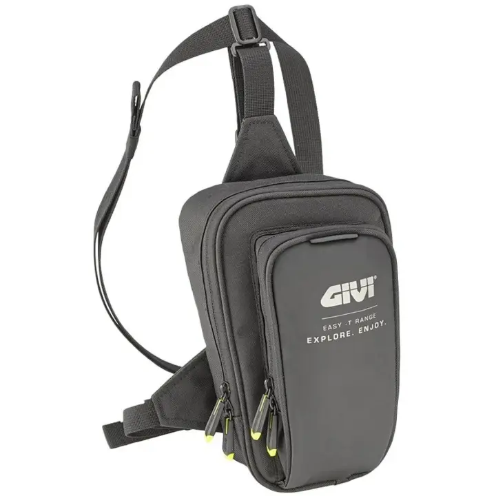 Bolsa Pierna Givi XL Urban Regulable NG - Correa Desmontable - Enganche a Trabilla - Materiales de Calidad - 2 Compartimentos - Fabricado en Italia - 1