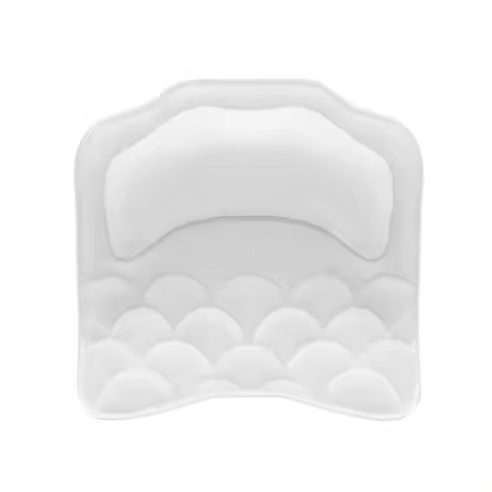 Almohada de baño, almohadas de baño para apoyar la cabeza y el cuello, almohada relajante para reposacabezas de baño de spa, almohada de baño impermeable con malla de aire 3D y 8 ventosas antideslizantes - 1