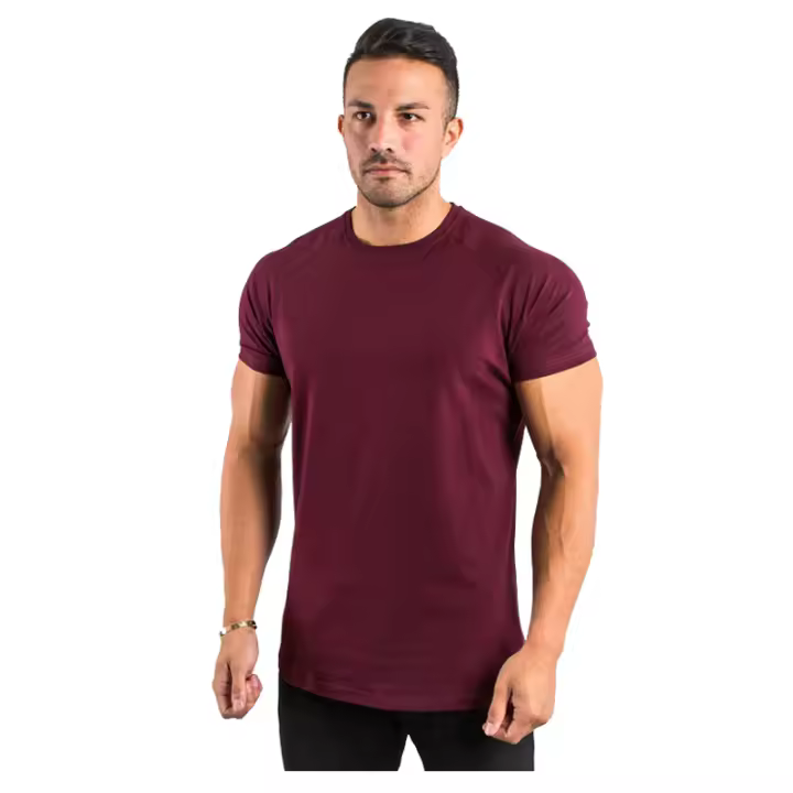 Camiseta De Verano Para Hombre Camiseta Deportiva Fitness Algodón Transpirable Secado Rápido Estilo Delgado Casual Running - 1