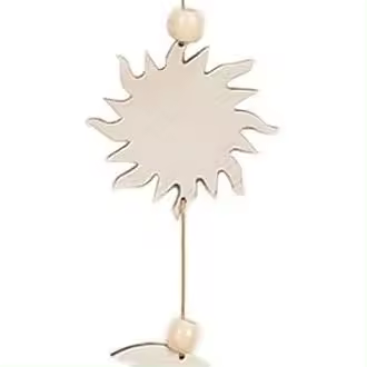 Luna Estrella Colgante de Pared Decoración de Madera Bohemio Arte DE LA Pared Decoraciones - 1