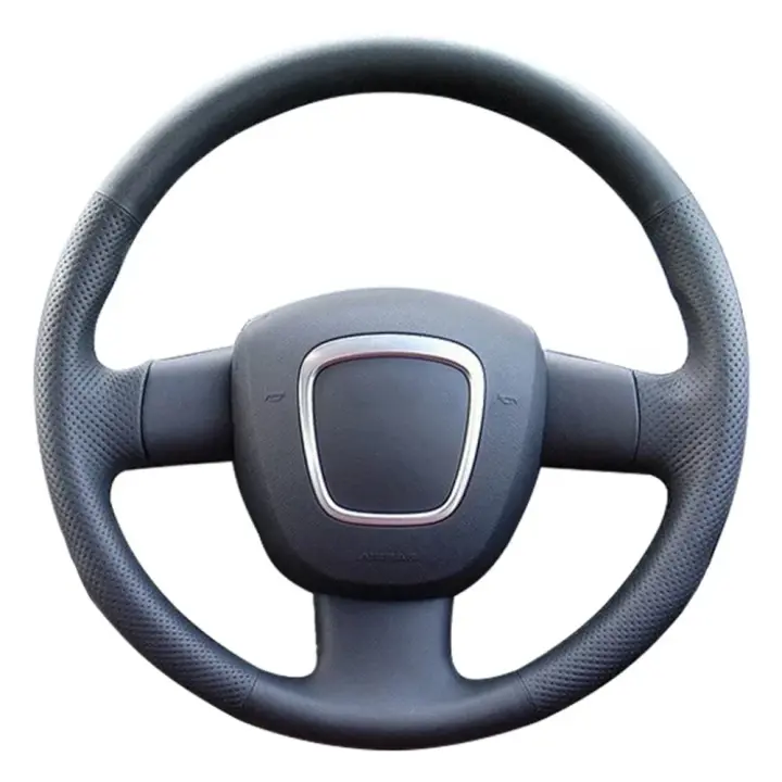 Cubierta De Volante Para Coche De Cuero Microfibra DIY Accesorios De Interior Para Audi A3 8P Sportback A4 B7 Avant A6 C6 S4 Seat Exeo - 1