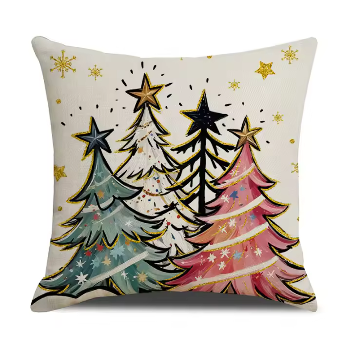Cuatro piezas de Papá Noel Libros animados, Vacaciones Decoración para el sofá, Cama Cojines Sets, Hogar - 1