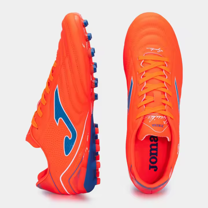 JOMA BOTAS FUTBOL AGUILA 2408 ORANGE ROYAL COLOR NARANJA CON AZUL - 1