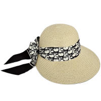 Kebedo Moda Sombrero de Paja para Mujer ir a Playa en Verano Pamela Ajustable Talla Única Visera ancha con protección solar - details 7
