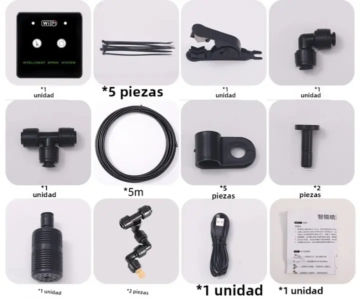 Sistema De Rociado Automático Rainforest Con Control WiFi Timer De Mist Irrigación Para Humidificador Y Reptiles Kit De Rociador - 1