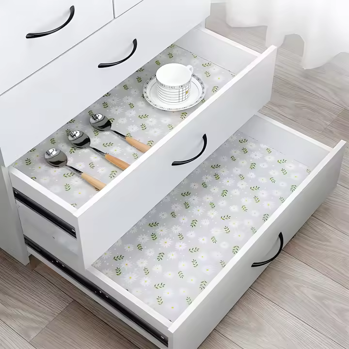 1 Rollo De Almohadillas Antideslizantes Para Cajones De Armario Y Refrigerador Impermeables Y Lavables Para Cocina Material Ecológico Polyester - 1