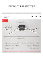 Lámpara De Techo LED Moderna Rotatable Y Tricolor Para Decoración De Hogar Luz Dimmable Para Sala De Estar Y Dormitorio - details 9