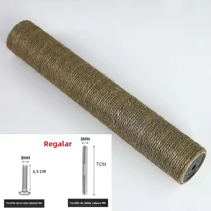 Refacción De Poste De Rasguño Para Gato Árbol De Sisal Con Tornillo M8 Partes De Repuesto Para Poste De Rasguño Y Poste De Extensión - 1