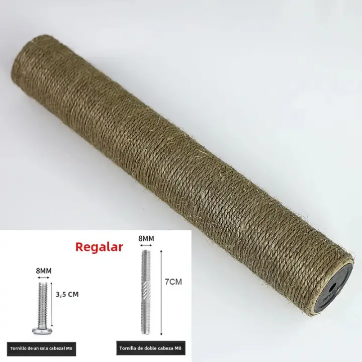 Refacción De Poste De Rasguño Para Gato Árbol De Sisal Con Tornillo M8 Partes De Repuesto Para Poste De Rasguño Y Poste De Extensión - 1