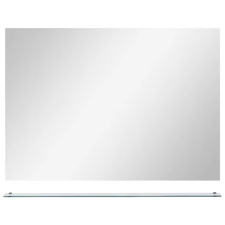 Espejo bañoEspejo de pared con estante vidrio templado 80x60 cm - 1