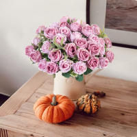 Ramo De Flores Artificiales Rosas Blancas De Seda Para Decoración De Fiesta Navidad Boda Jardín Exterior Sala De Estar Vaso Regalo Familiar - details 6