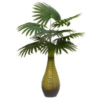 vidaXL Planta de palma artificial 9 hojas verde en dimensiones 65 cm/70 cm - details 0