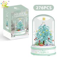 Caja De Música De Árbol De Navidad HUIQIBAO Con Bloques Micro En Rosa Morado Y Azul Juguete Educativo Para Niños Regalo De Navidad - details 3