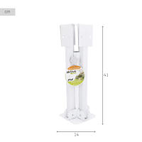 Aktive - Base sombrilla, color blanco, 3 patas metal, soporta máx. 18,9 kg, medidas abierta 86x86x34 cm, medidas cerrada 14x14x41 cm, mástil D25-38 mm, pie sombrillas, base parasol plegable - details 2