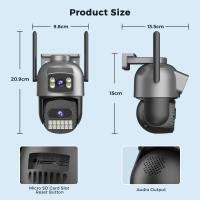 Cámara PTZ Wifi 6K 15MP Con Tres Lentes Y Tres Pantallas Vigilancia Exterior Dual Lens Dual Screens Seguimiento Automático 5Ghz WIFI 6 - details 2