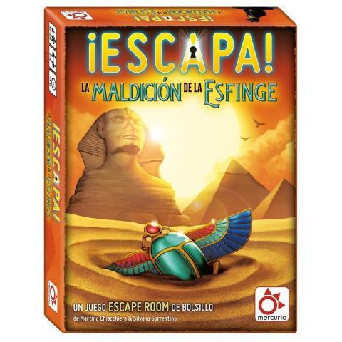 La Maldición de la Esfinge -Escapa- Juegos Mercurio Mercurio    Juego, mesa, entretenimiento, diversión, familia, amigos, estrategia, tablero, cartas, retos, equipos, creatividad, clásico, moderno, temático, dinámico, competitivo
