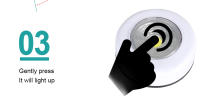 Lámpara De Noche LED COB Con Sensor Táctil Pequeña Luz Bajo Gabinete Sin Cable Adhesivo Para Pared Armario Armario - details 6