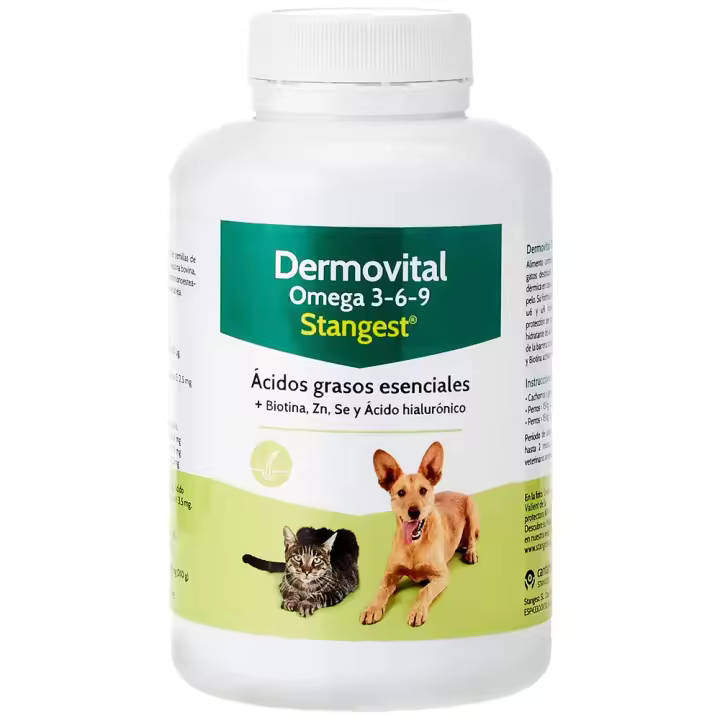 Dermovital Omega 3-6-9 300 cápsulas suplemento nutricional para perros y gatos STANGEST - 1