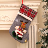 Grande Calcetines De Navidad Decoración Para Familia Y Fiesta Navideña Con Diseños De Santa Claus Renos Oso Y Oso Polar - details 9
