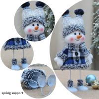 Muñeco De Nieve De Navidad Azul Encantador Muñeco De Nieve De Navidad Figura De Muñeco De Nieve Esquiando Colgante Para Árbol De Navidad Regalo De Año Nuevo - details 9