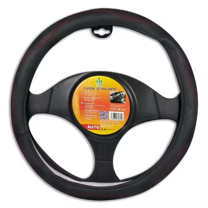 MOLCARAUTO FUNDA PARA VOLANTE UNIVERSAL 37-39CM CUBRE VOLANTE POLIPIEL agarre ergonómico - 1