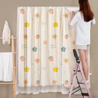 Cortinas Adhesivas De Encaje Negro Con Estampado 1 Pieza Instalación Fácil Sin Agujeros Adecuadas Para Dormitorio Y Sala De Estar - details 17