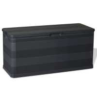 vidaXL Caja de almacenamiento de jardín gris 117x45x56 cm en color Gris claro/Negro - details 1