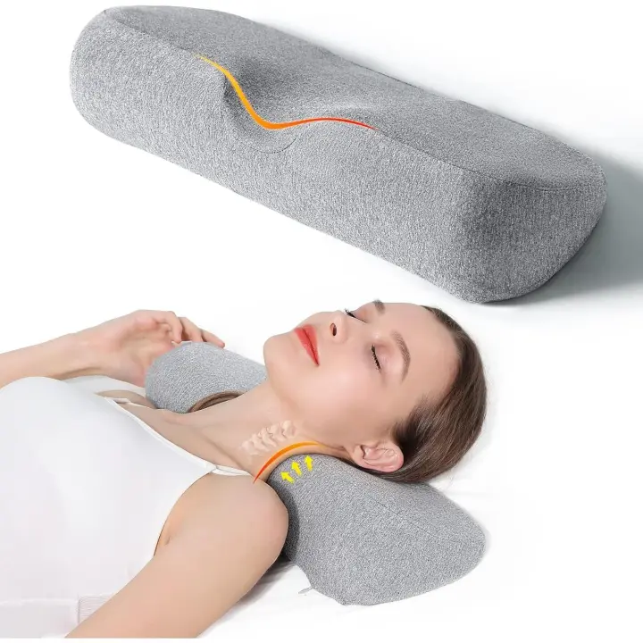 Almohada cervical para dormir, almohada viscoelastica para aliviar el dolor de Cuello, almohada de soporte para el cuello, almohada de soporte para el cuello - 1