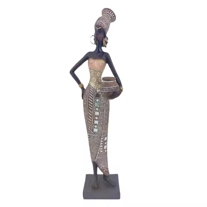 Signes Grimalt  By Sigris - Figura Africana  Figuras | Africanas Y Elefantes Marrón - 19x5x5 cm 28740 - 1