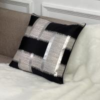 Funda De Cojín Y Funda De Almohada Brillante Con Decoración En Bandas Doradas Sin Núcleo De Almohada Material Poliéster 100% Estilo Geométrico Para Navidad - details 3