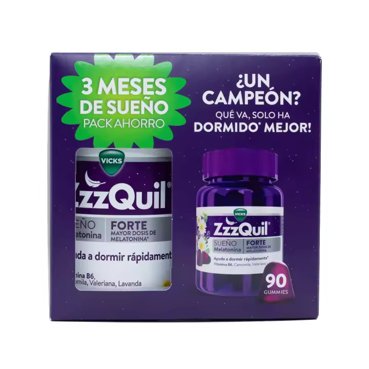 ZZZQUIL NATURA FORTE SABOR FRUTOS DEL BOSQUE 90 GUMMIES - 1