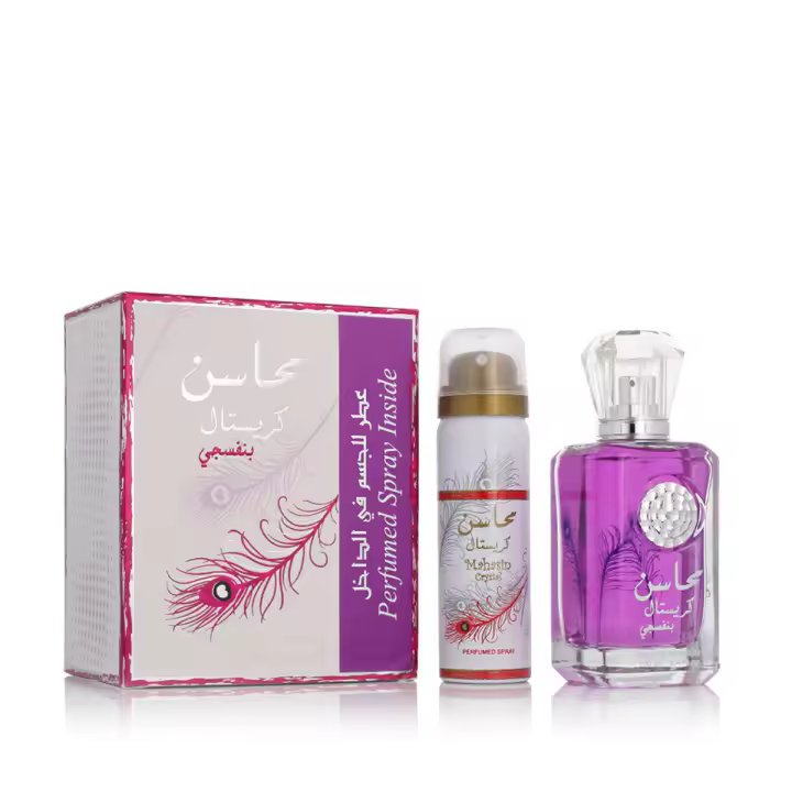 LATTAFA Mahasin Crystal Violet Eau de Parfum para Mujer 100ml + Desodorante Spray 75ml - 1