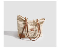 Bolso de paja tejido a mano de gran capacidad para mujer, nuevo bolso de hombro para vacaciones en la playa, bolso de mano para uso diario - details 4