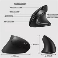 Ratón Ergonómico Vertical Inalámbrico 2.4GHz Óptico Con 3 DPI Ajustables 800/1200/1600 Y 6 Botones Para Laptop PC Computadora Desktop - details 11