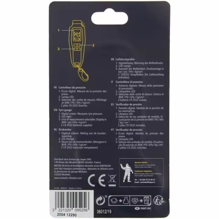Medidor de presión Michelin 9525 - 1