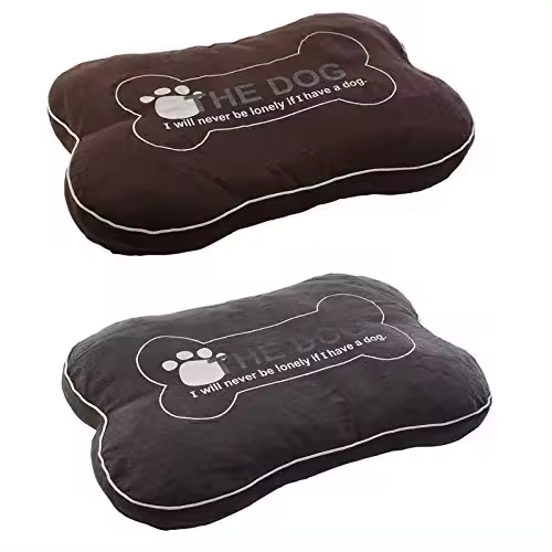 DAMDAM GO Camas de Mascotas de Algodon en Forma de Hueso 75 cm - 1