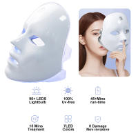 Máscara Facial LED De 7 Colores Terapia Fotodinámica Hidratación Rejuvenecimiento Anti Acné Eliminación De Arrugas Reducción De Poros Uso En Salón Y Hogar - details 6