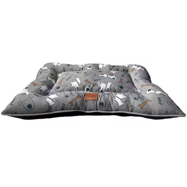 Cama para mascotas, Colchoneta para Perros y Gatos Antideslizante, con Relleno de Fibra Hueca, Reversible y Lavable, Portátil para Sofá y Transportín, Tamaños S/M/L - 1
