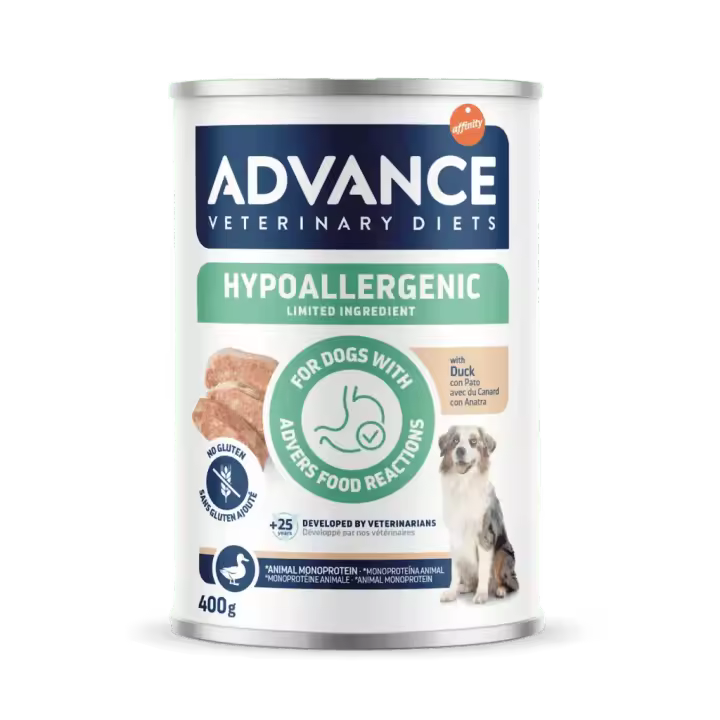 Advance Hypoallergenic Limited Ingredients - Pato - Alimento Húmedo Completo y Equilibrado Monoproteico - 3 Unidades - 1