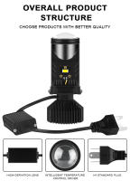 YiRui 2PCS Faros LED De Alta Luminosidad Para Motocicleta H4 Potencia Alta Lente Faro Modificado Búho De Luz Brillante - details 6